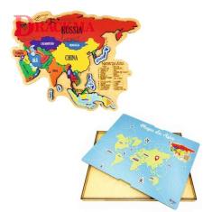 Quebra-Cabeça Mapa da Ásia Educativo Países e Capitais - Drackma