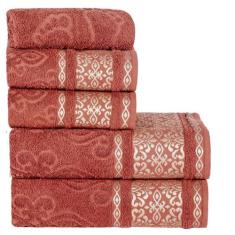 Jogo Toalhas Banho E Rosto Paris 5 Pçs Super Luxo Gigante - De Luca En