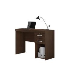 Mesa Para Escritório 2 Gavetas 1 Nicho Com Chave Lara - Jcm,  Café