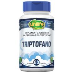 L-Triptofano Vegano 60 Cápsulas de 300mg - Unilife, Branco, Unissex, Ú