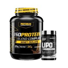Kit Termogênico Lipo 6 Black - Nutrex + Whey Protein Iso Protein Blend Complex 2kg - Pretorian-Unissex