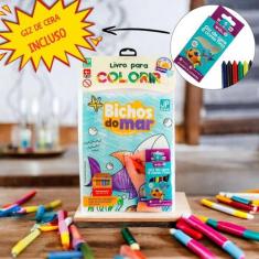 Livro Infantil Desenhos Para Colorir Animais Criança Com Giz - Jp Brin