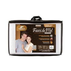 Travesseiro Favos De Mel Intense Suporte Macio Fibrasca Cor Branco