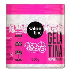 Salon Line, Gelatina Capilar, #TodeCacho, Super Volume, Vegano - Para Cabelos Ondulados, Cacheados e Crespos, 550 g