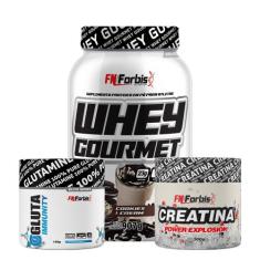 Kit Whey Protein Gourmet Pote + Creatina 300g + Gluta Immunity 150g - 