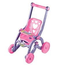 Carrinho de Boneca Florzinha Rosa e Lilás Brinquedo Infantil