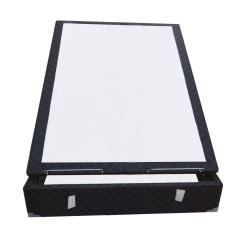 Cama Box Baú Blindado Viúva NK Camas Poliéster Preto 49x128x188