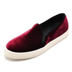 Slip On Tenis Slipper Couro Feminino Camurça Moderno Sola Borracha Palmilha Conforto-Feminino