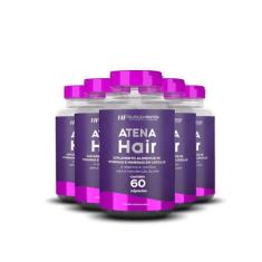 5X Atena Hair Skin Nails Hf Suplementos 60Caps - HF Suplements