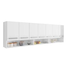 Armario Aereo Cozinha 7 Portas Branco Luxemburgo Brienza Movelaria - C