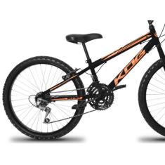 Bicicleta Infantil Masculina Aro 24 KOG Alumínio 18 Marcha, Preto, Lar