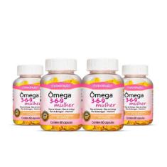 Kit 04 Ômega 3-6-9 Mulher 60 Capsulas Maxinutri