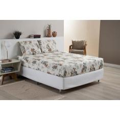 Jogo De Lençol Estampado 80% Algodão Para Cama Box Casal King - BruceB