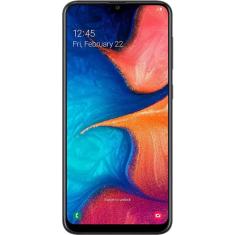 Usado: Celular Samsung Galaxy A20 32GB Preto Muito Bom - Trocafone