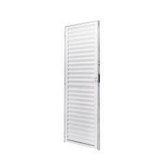 Porta De Aluminio Palheta 210X80Cm Batente 4Cm Cristal Ramassol