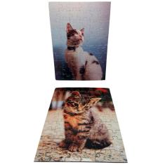 Combo 4 Quebra-cabeças Gatinhos Fofos Divertido 24 Peças