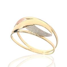 Anel de ouro 18k Tricolor Infinito - Elegancy Joias, 19