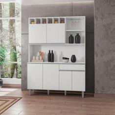 Armário Para Cozinha Ambiente Kit Alice Branco Brilho - Ajl - AJL MÓVE