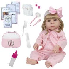 Boneca Reborn Realista Abigail Pagão Rosa Envio Imediato - Cegonha Reb