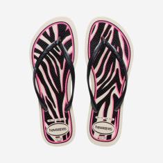 Chinelo Havaianas Slim Animals Bege-Feminino