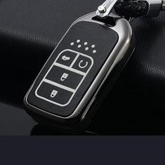 TPHJRM Capa da chave do carro em liga de zinco, capa da chave, adequada para Honda Accord City Civic Crv Elemento adequado para Hrv Odyssey Crider Jed Spirior