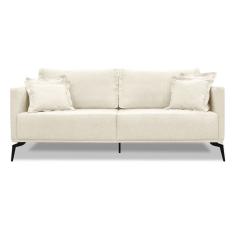 Sofá 3 Lugares Lazio Linho Rústico Natural 200 cm