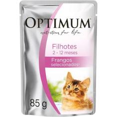 Ração Úmida Optimum Sachê para Gatos Filhotes Frango 85 g