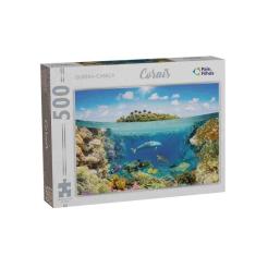 Quebra-cabeça - 500 peças - corais - pais e filhos