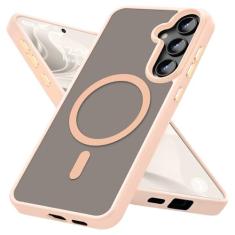 Yuetuuin Capa magnética de 2500 g para Samsung Galaxy S23 fina à prova de choque [proteção contra quedas de grau MIL e compatível com MagSafe] Capa de telefone com amortecedor traseiro de