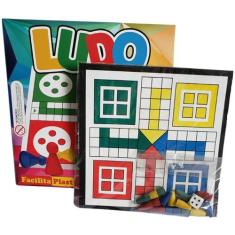 Caixa Jogo de tabuleiro Ludo Peças Peões Dados Conjunto Festas em Famí