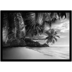 Quadro Decorativo Praia Coqueiros Mar Paisagem Natureza Decorações Com