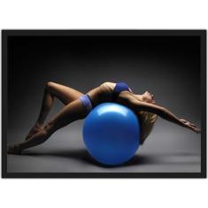 Quadro Decorativo Fitness Academias Pilates Decorações Com Moldura - V
