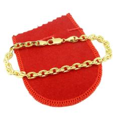 Pulseira Masculina 23Cm 5Mm Largura Folheada Ouro Pl480