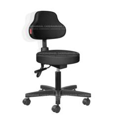 Mocho Ergonômico Preto Plus Cadeira Brasil CB 1582, Preto