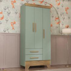 Guarda Roupa Infantil 3 Portas 2 Gavetas Catavento Rodial