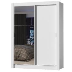 Guarda-roupa Solteiro Madesa Denver 2 Portas de Correr com Espelho B