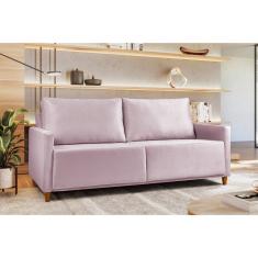 Sofá Angela 3 Lugares Em Veludo Yescasa Rosa