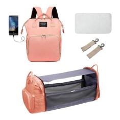 Bolsa Maternidade Usb Berço Portátil E Trocador Envio 24hs - Living Tr