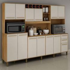 Armário de Cozinha Ambiente Ágata Cinamomo Off White - Valdemóveis - V