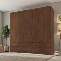 Guarda Roupa Casal Maximus Plus 6 Portas de Bater 6 Gavetas - Zanzini