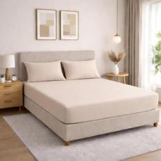 Jogo Lençol Super King 400 Fios 3 Peças algodao com elastico - Rafalor