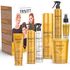Kit Cauterização Trivitt Profissional Reconstrução Itallian Com Leave-in