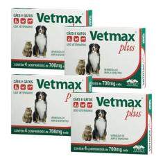 Vermífugo Vetmax Cães E Gatos 4 Comprimidos Kit 4Cx  Vetnil