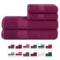 Jogo De Toalhas Grossa Gigante 4 Peças Luxo - Nobre - Fúcsia