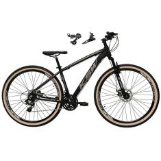 Bicicleta Aro 29 Ksw Xlt Alumínio 24v Câmbios Shimano Tz Freios a Disco Suspensão Pneus Faixa Bege-Unissex