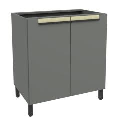 Balcão 80cm 2 Portas Cozinha Flórida Grafite