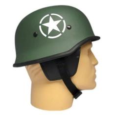 Capacete Para Scooter Elétrica Aberto Verde Oliva com Estrela Coquinho