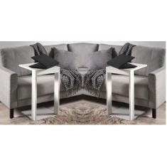 Mesas Cabeceira De Canto Para Escritório Namur Móveis Branco - Colomi