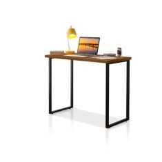 Escrivaninha Office 0,76 KLM Móveis, Amadeirado com Preto