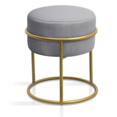 banqueta redonda reforçada pes argola dourado espuma confortavel com d